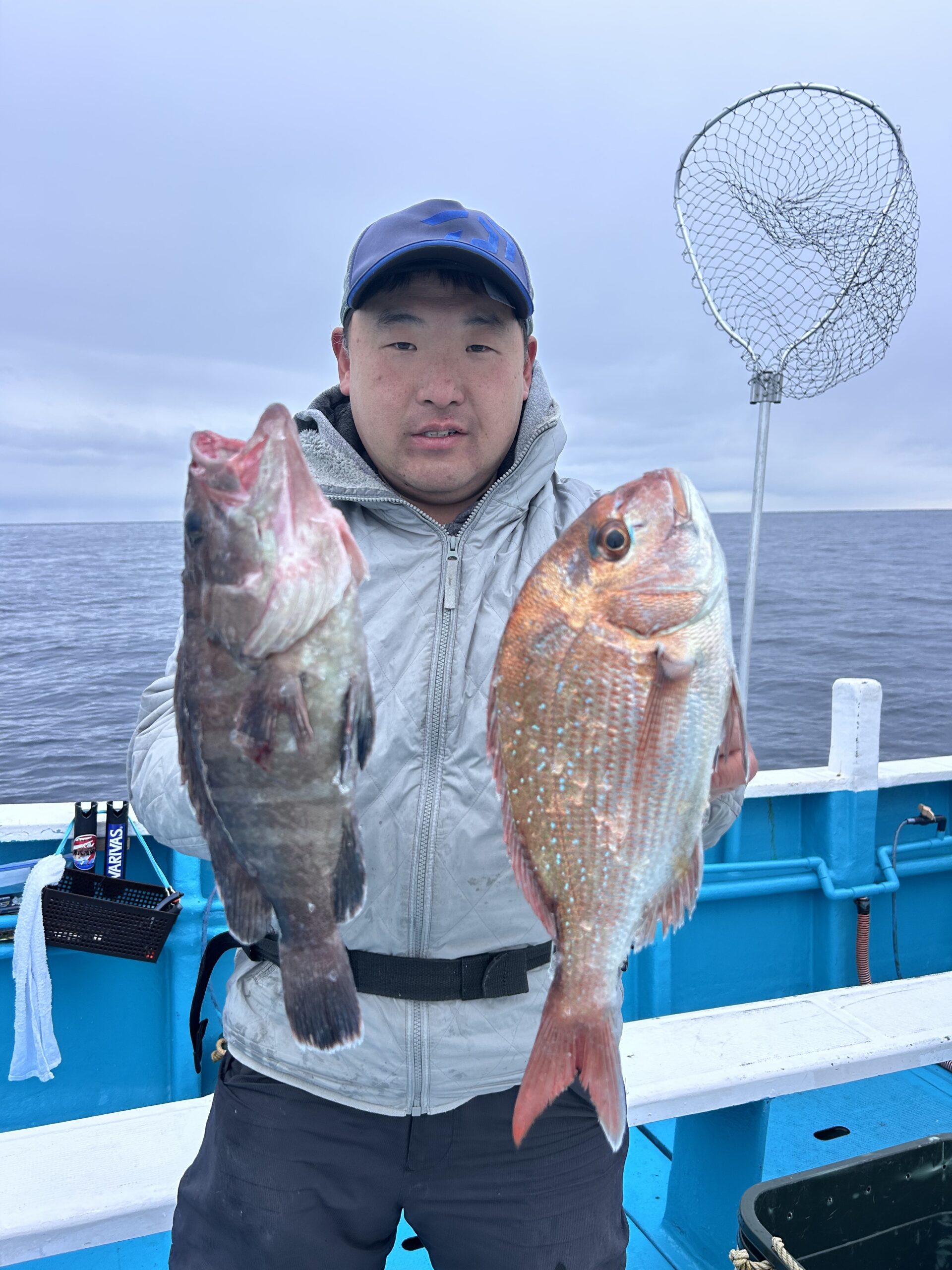 本日、スロージギングとテンヤ